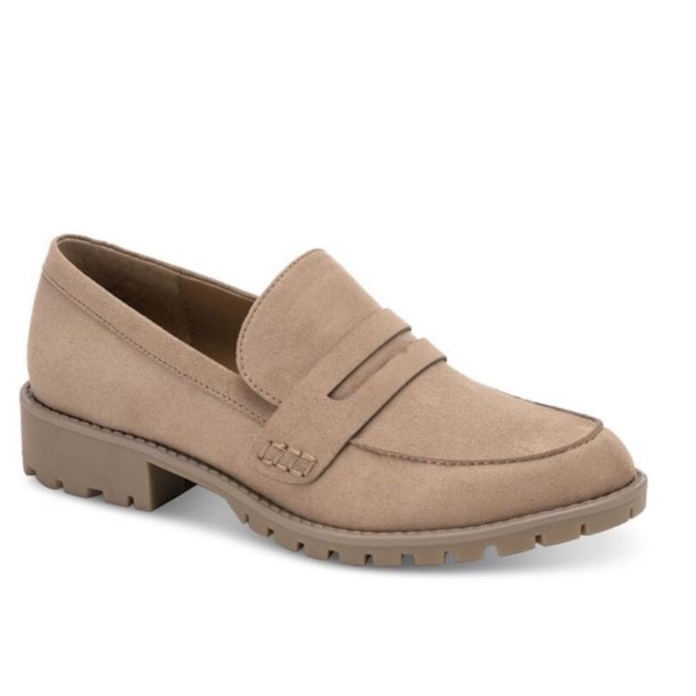 STYLE & COMPANY Womens Beige Penny Keeper Olivviaa Slip On Loafers Shoes…